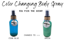 Color Changing Body Spray - You Pick the Scent - 4oz Glass Bottle - £16.04 GBP