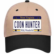 Coon Hunter West Virginia Novelty Khaki Mesh License Plate Hat - £23.08 GBP