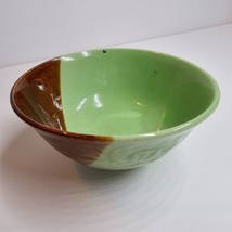 Japanese Porcelain Rice Bowl Celadon Green and Brown 4.5&quot; Footed Bowl Vi... - £9.01 GBP