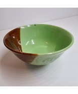 Japanese Porcelain Rice Bowl Celadon Green and Brown 4.5&quot; Footed Bowl Vi... - £9.01 GBP