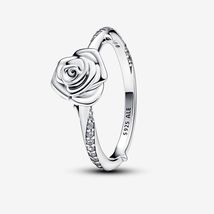  925 Sterling Silver Rose in Bloom Ring 193215C01 - £13.98 GBP