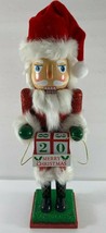 North Pole Trading Co 14 in Countdown Merry Christmas Santa Nutcracker - £23.38 GBP