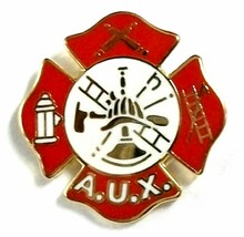 A.U.X. Fireman Hat Tac or Lapel Pin - £5.05 GBP