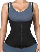 Waist Trainer for Women Zipper Vest Body Shaper Cincher Tummy Control  (Size:XL) - £12.44 GBP