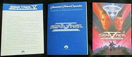 Star Trek: Collection # 7 ( V:The Final Frontier) Orig, 1989 Movie Presskit - $222.75