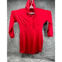 No Boundaries Womens Corset Hoodie Dress Red Juniors Large Long Sleeve Pullover - £18.59 GBP