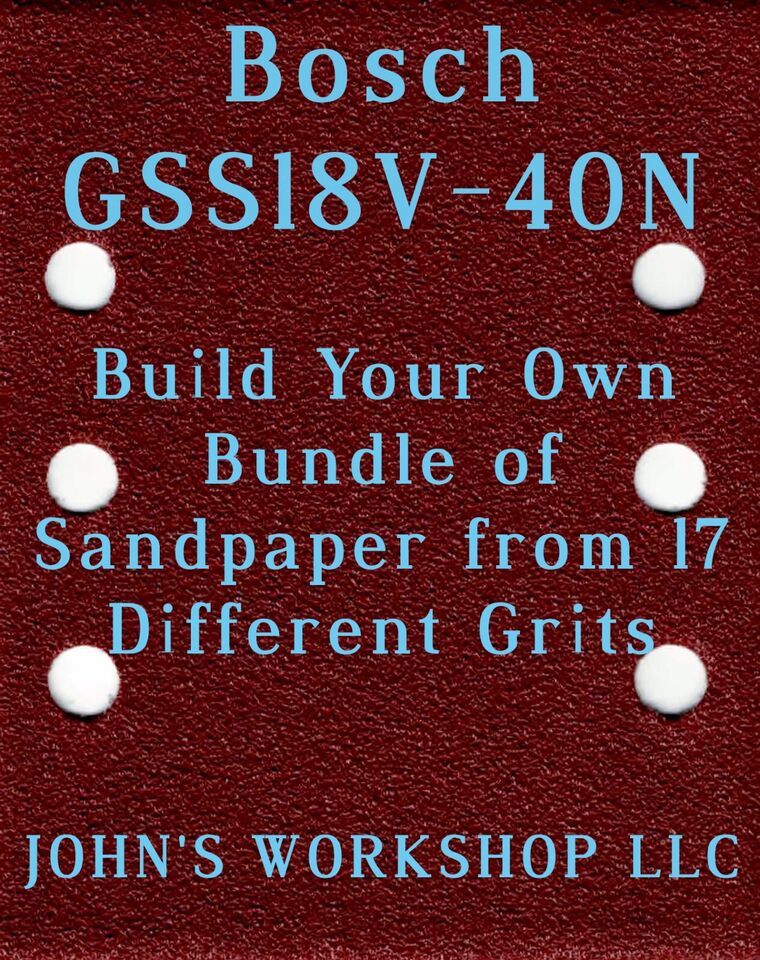 Build Your Own Bundle Bosch GSS18V-40N 1/4 Sheet No-Slip Sandpaper 17 Grits - $0.99
