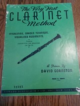 The Very First Clarinet Method A Primer By David Gornston Book - $227.58