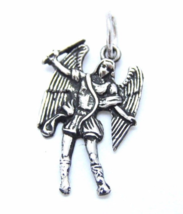 Archangel Michael (Arcangel Miguel) Charm .925 Sterling Silver - £15.97 GBP