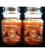 2 Yankee Candle American Home Sweet &amp; Salty Caramel Large Jar-19 oz-Lot ... - £31.45 GBP