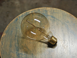 LOT: 4 Edison Globe Light Bulbs - G30 Size, 30 Watt Lamp, Vintage Wound ... - $21.78
