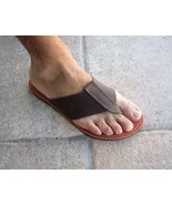 Men's Handmade Greek Leather Flip Flop Thong Sandals - $57.00