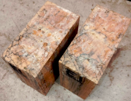 Two (2) Spalted Birch Bowl Blanks Lathe Turning Lumber Wood 6&quot; X 6&quot; X 3&quot; E1 - $49.45