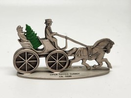 Vintage Hallmark 1981 Open-Topped Surrey Pewter Horse &amp; Carriage Little Gallery - £10.14 GBP