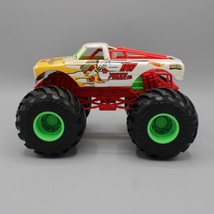 HW Pizza Hot Wheels Monster Trucks 1:24 Scale 7.5&quot;x5.25&quot;x4.75&quot; White Red... - $22.76