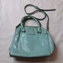 Kate Spade New York Tiffany Blue  Medium Leather Satchel Bag Purse Needs TLC - £11.90 GBP