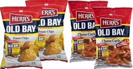 Herr&#39;s Old Bay Potato Chips &amp; Old Bay Cheese Curls Variety 4-Pack - $34.60