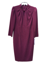 New Calvin Klein Red Pleated Sheath Midi Dress Size 12 $139 - £56.12 GBP
