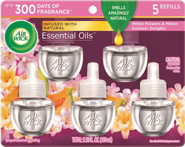 Plug in Scented Oil Refill, 5Ct, Summer Delights, Air Freshener, Essenti... - £13.04 GBP