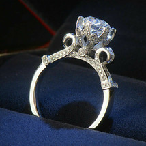 Engagement Ring 2.25Ct Round Cut Simulated Diamond White Gold Plated in Size 7.5 - £110.05 GBP