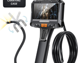 Dual-Lens Articulating Borescope with Light, Elecshion 5&#39;&#39; IPS Screen Tw... - $329.13
