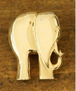 Vintage Costume Jewelry Gold Tone Metal Necklace Pendant Elephant - £8.63 GBP