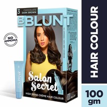 BBLUNT Salon Secret High Shine Creme Hair Colour, Chocolate Dark Brown 3, 100 gm - £16.36 GBP