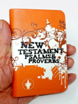 New Testament Psalms Proverbs GIDEON BIBLE Orange Pocket Mini Prayer Book - £7.41 GBP