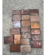Vtg ANTIQUE COPPER PRINTING PLATE on WOOD College Fraternity Sports Year... - $161.35 CAD
