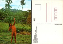 Brazil Indian Hunting Birds Photos Taken In Tribe Wide Straps VTG Postcard - £7.51 GBP