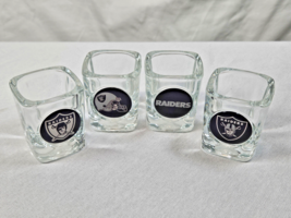 Oakland Raiders Cube Shot Glass Lot of 4 Helmet Logo Oakland Las Vegas - $19.95