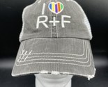 R + F Rodan and Fields Ball Cap Heart Mesh Grey DSide Mesh StrapBack Rai... - $8.79