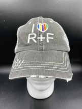 R + F Rodan and Fields Ball Cap Heart Mesh Grey DSide Mesh StrapBack Rainbow - £6.90 GBP