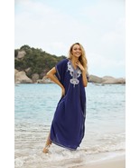 Rayon embroidered holiday robe blouse - £35.85 GBP