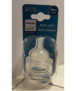 2 Philips Flow 4 Bottle Nipples Anti Colic 6+ Month - £7.23 GBP