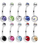 12 PCS Assorted Colors Belly Button Rings - 14 Gauge Navel Piercing Body... - $349.51 MXN 12 PCS Assorted Colors Belly Button Rings - 14 Gauge Navel Piercing Body... - $349.51 MXN