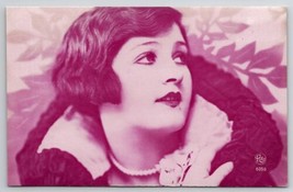 Glamour Girl Flapper Roaring 20s Silent Films Theatre  Beauty Postcard E25 - £11.25 GBP