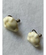 Vintage Real Seashell Earrings with Sterling Screw Backs 3/4&quot; - £10.59 GBP