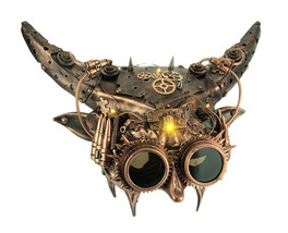 Scratch &amp; Dent Mechanical Devil Adult Horned Steampunk Demon Mask - £31.14 GBP