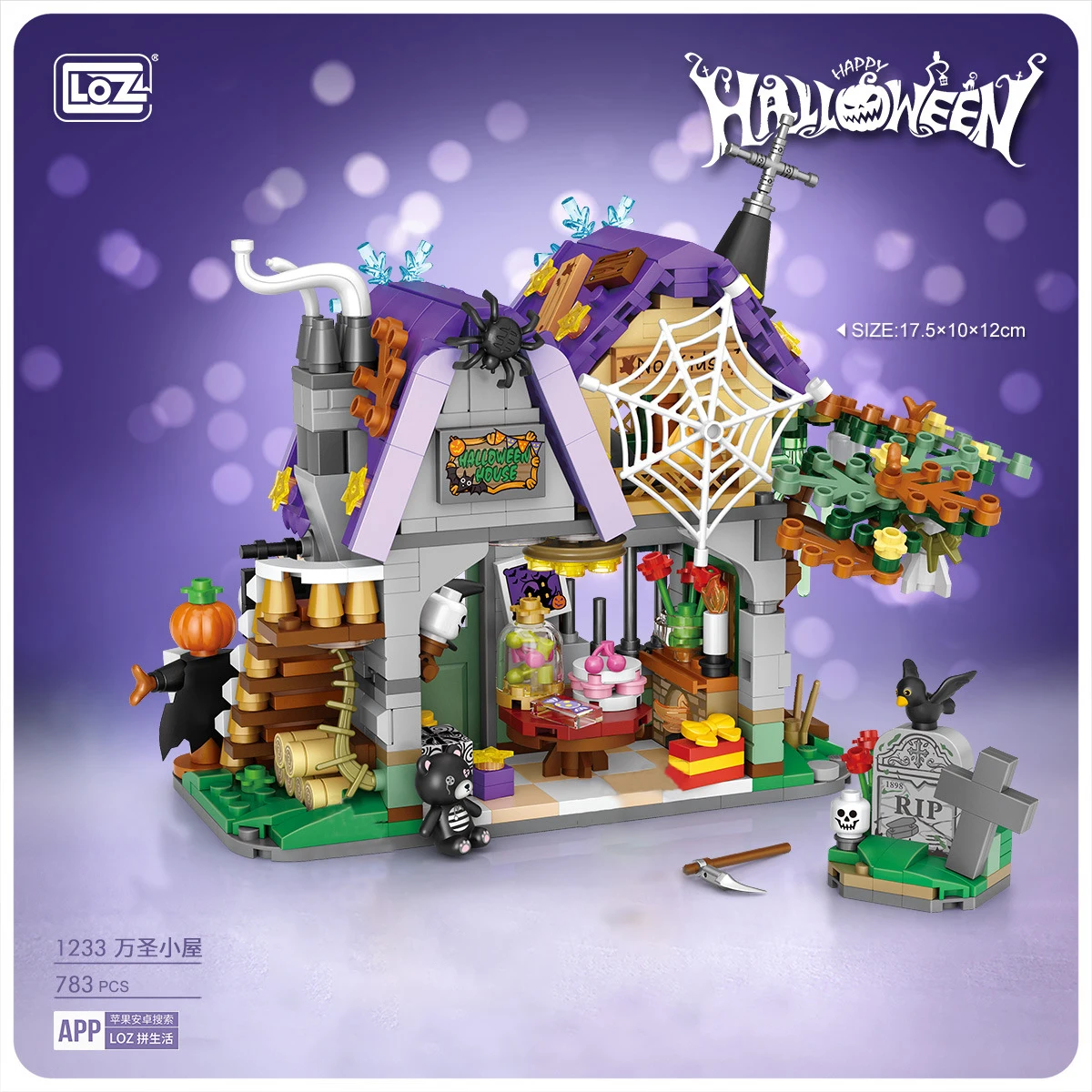 Play LOZ Halloween Building Block MOC Hut House Pumpkin uCarriage Happy Hallowee - £42.66 GBP