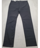 Dunning Golf Pants Mens 34/34 Black Straight Leg Casual Mid-Rise Slash P... - $54.03 CAD