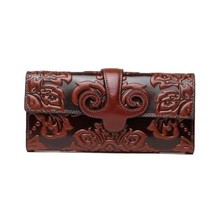  Leather Wallet Women Long Ladies leather Clutch Bag Large Female Purse Real  Le - £83.35 GBP