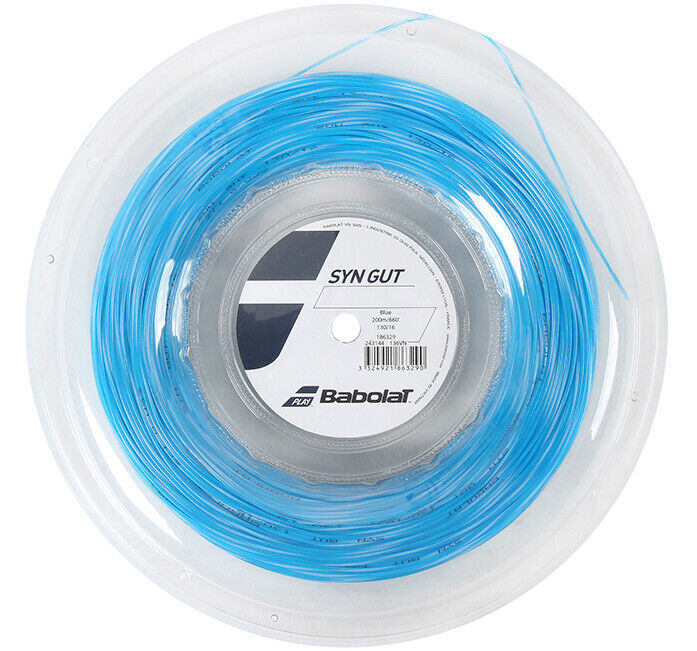 Babolat Syn Gut 1.30mm 16G 660ft 200m Tennis String Ultimate Spin Blue 1... - £42.47 GBP