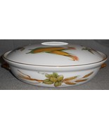 Royal Worcester EVESHAM GOLD PATTERN 10&quot; Entree Dish w/Lid MADE IN ENGLAND - $67.91 CAD