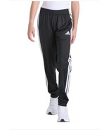 Adidas Boys Girls Jogger Black White Pants Tricot Pockets Active 3-Strip... - $792.89 MXN