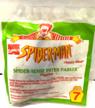 McDonald&#39;s Spider-man #7 Spider-Sense Peter Parker Happy Meal Toy Figure - £3.89 GBP
