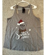 Torrid Tank Top Christmas Santa&#39;s Favorite Dog Sleep Shirt Tee Size Larg... - $34.16 CAD
