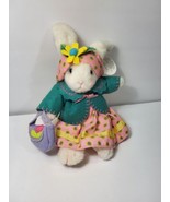 Cute Vtg Russ Berrie Bunny Rabbit Puffy 9&quot; Plush Emmy Lou Easter SPRINGTIME - $24.75