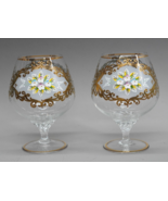 Murano Venezia Hand Painted Gold Accents Art Glass Cognac Brandy Snifter... - $75.48 CAD