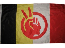 3&#39;x5&#39; American Indian Movement Flag, A.I.M, aim Includes 2 Nylon Flag Pole Clips - $24.88